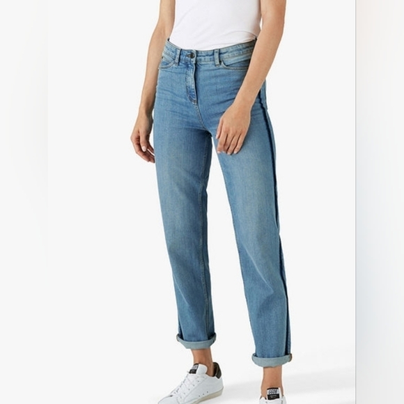 Montpellier PURE Collection Denim Jeans Pants 4 Contrast Side‎ Stipe Boy Friend - Picture 1 of 13